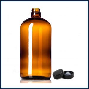 Frasco de Vidrio Ámbar x1L